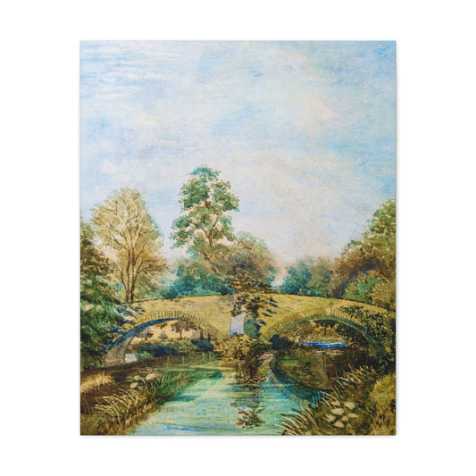 ''The River Bridge Scene'' Watercolour Print