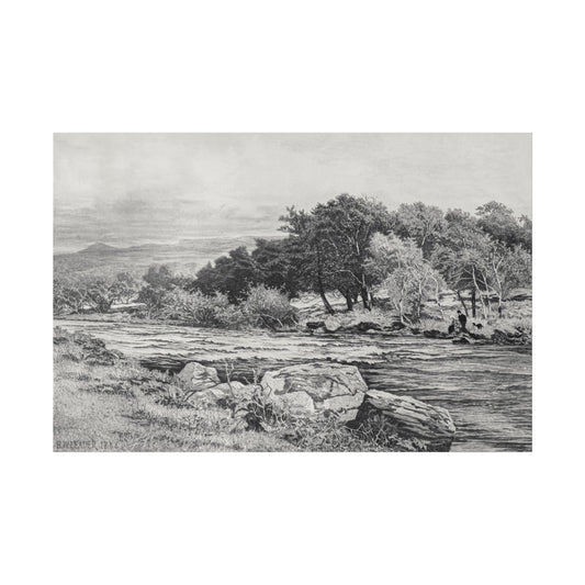 Landscape Etching After B.W Leader Print