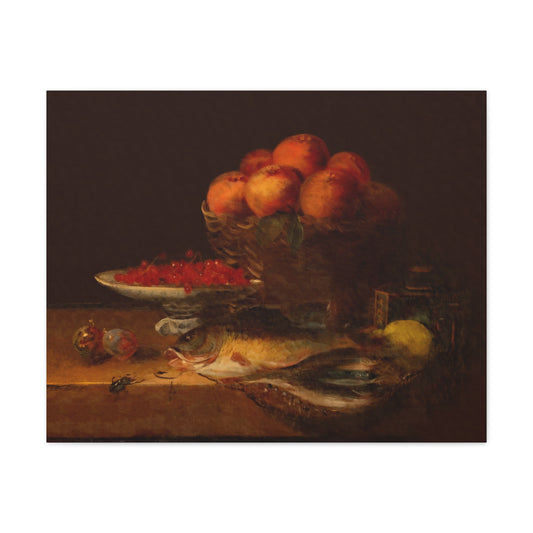 Still Life With Fish by Georg Flegel Follower - 18th Century Fine Art Print On Canvas