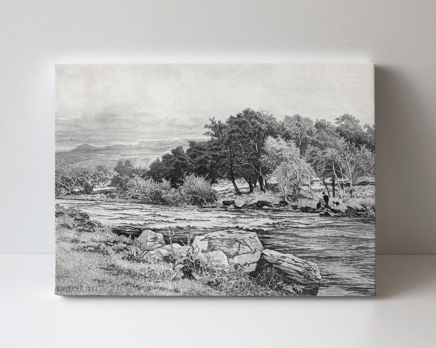 Landscape Etching After B.W Leader Print